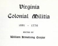 1758 September Military Records <i>Virginia Colonial Militia</i>