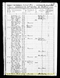 1850 Census Record Virginia, Buckingham County, District 2