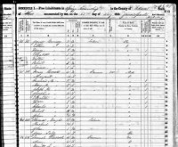 1850 Census Record Ohio, Adams County, Spriggs Township
