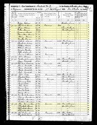 1850 Census Record Virginia, Buckingham County, District 2