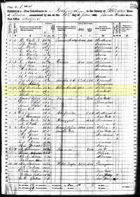 1860 Census Record Iowa, Taylor County, Bedford