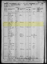1860 Census Record Missouri, Saline County, Jefferson Township