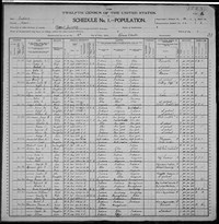1900 Census Record Indiana, Grant County, Pleasant