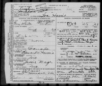 1921 Death Record Idaho, Owayhee, Homedale