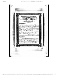 1927 Marriage Record Missouri, Jackson County, Kansas City