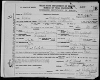 1928 Birth Certificate Texas, Dallas County, Dallas