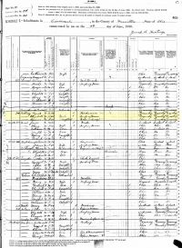 1880 Census Record Ohio, Cincinnati