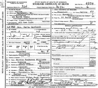 1944 Death Record Missouri, Saline County, Marshall (pneumonia)