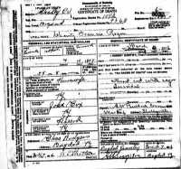 1916 Death Record Kentucky, Bagdad (suicide)