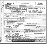 1938 Death Record