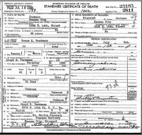 1948 Death Certificate Missouri, Jackson County, Kansas City (heart disease)
