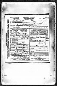 1931 Death Record Kentucky, Grant County, Williamstown