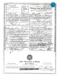 1932 Death Record Oklahoma, Cleveland County, Norman (pneumonia)
