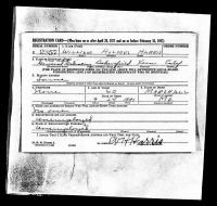 1942 Military Registration Card California, Kern County, Bakersfield