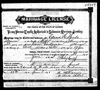1898 Marriage Record Illinois, Chicago