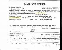 1947 Marriage Record Missouri, Saline County, Sweet Springs