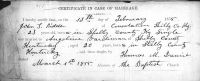 1855 Marriage Record Kentucky, Shelby County, Consolation