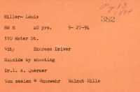 1894 Death Record Ohio, Hamilton County, Ohio (suicide)