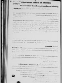 1880 March 13 Land Patent, Kansas, Sumner County, 