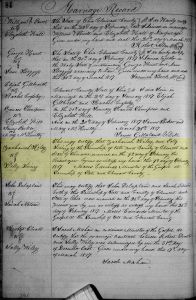1817 Marriage Record  Ohio, Clermont County, Gate 
