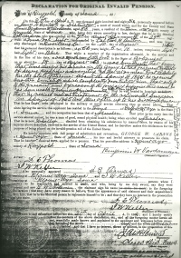 1886 Iowa, Ringgold County, Declaration for Original Invalid Pension