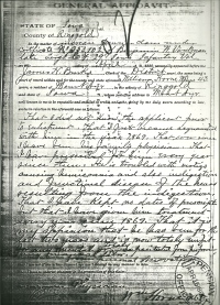 1889 Iowa, Ringgold County General Affidavit  