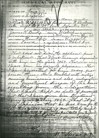 1889 Iowa, Ringgold County General Affidavit