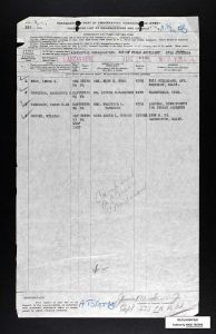 1918 Military Record for James K. Vardaman Jr. 