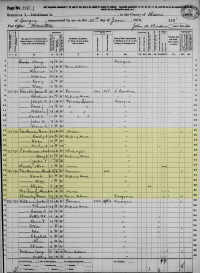1870 Census Record Georgia, Harris