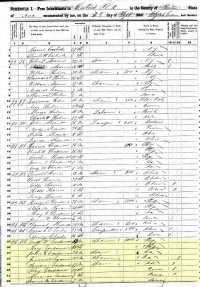 1850 Census Record Iowa, Benton County (page 1 of 2)