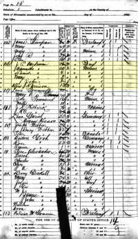 1885 Minnesota State Census Record Le Sueur County, Waterville