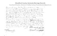 1804 October 29 Marriage Record Woodford County, Kentucky 