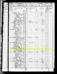 1850 Census Record Tennessee, Marshall County