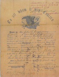 1864 Kentucky U.S. Civil War Union Discharge Papers