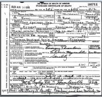 1956 Death Certificate Missouri, Randolph County, Salt Springs Township (heart attack)