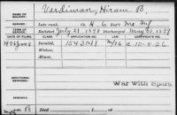 1898-1899 Military Record 
