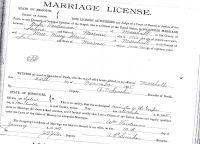 1908 Marriage Record Missouri, Saline County, Marshall