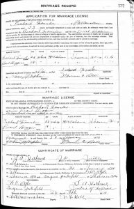1920 Marriage Record Oklahoma, Pottawatomie County, Shawnee