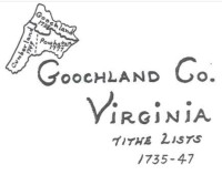 1735 Tax Record Virginia, Goochland County William Vardeman I
