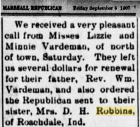 6 September 1907 <i>Marshall Republican</i> Marshall, Missouri