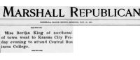 <i>Marshall Republican</i> 25 Nov 1910