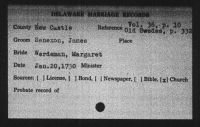 Marriage Record Delaware