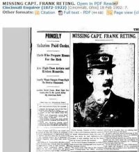Newspaper Article 1902 2/18 Cincinnati Enquirer 