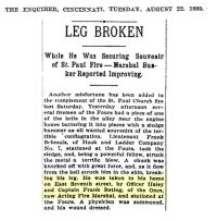 Newspaper Article 1899 8/22 Cincinnati Enquirer