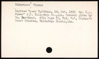 Marriage Record 1835 Oct 2 Alabama 