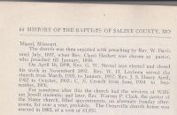 History of The Baptists of Saline County Missouri by D.C. Bolton