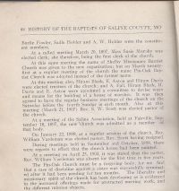 History of The Baptists of Saline County Missouri by D.C. Bolton