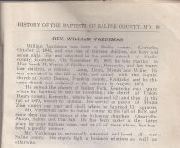 History of The Baptists of Saline County Missouri by D.C. Bolton