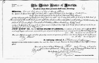 Land Certificate for Garrard Riley Sr.  in Edgar County, Illinois signed 20 April 1833