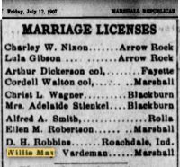 Marriage License in Marshall, Missouri